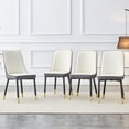 thumbnail image 3 of Noble House Ensemble de 4 chaises de salle à manger modernes avec dossier, 3 of 10