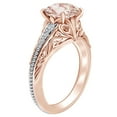 thumbnail image 2 of AFFY 2.15 Carat Round Shape Simulated Morganite & Natural Diamond Unique Engagement Ring 14K Solid Rose Gold Ring Size-9, 2 of 2