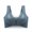 Blue, variant on Sports Bra for Women, Steel Ring Support with Gathered Front Button, Modifiable Corset Design, Breathable Nylon Fabric, Shockproof for Yoga Running