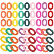 50 Pcs Chain Buckle Quick Link Connectors Acrylic Ring Necklaces Open Design Rings Linking
