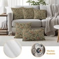 thumbnail image 6 of Vintage Spring Floral Outdoor Waterproof Pillow Covers, Farmhouse Flowers Green Vintage Decorative Square Throw Pillowcase Sofa Cushion Sham for Patio/Couch/Chair, 18"x18" 2 Pack, 6 of 8