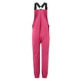 thumbnail image 4 of Womens Baggy Overalls Fleece Overalls Onepiece Jumpsuits Adjustable Suspender Straps Warm Winter Fuzzy Ski Pants 2XL(Hot Pink), 4 of 5