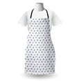 thumbnail image 3 of Ski Pattern Apron, Snowboarder Men and Women Funny Cartoonish Style Winter Sports Art, Unisex Kitchen Bib with Adjustable Neck for Cooking Gardening, Adult Size, Blue Vermilion White, by Ambesonne, 3 of 4
