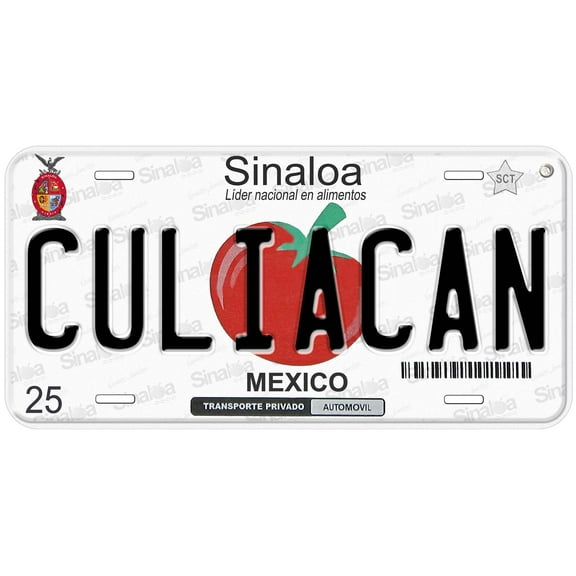 Culiacan Sinaloa Mexico Novelty Car License Plate