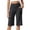 298#Dark Gray, variant on Tummy Control Stretch Capris for Women with Pockets Wide Leg Cotton Pull On Capri Pants Petite Length Dressy Casual White 2XL
