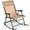 Beige, variant on YUONAO Outdoor Folding Rocking Chair, Zero Gravity Lounge Chair with Headrest Pillow – Portable Patio Rocker for Deck, Garden, Beach, Backyard - Beige