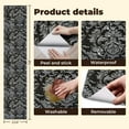 thumbnail image 5 of Vintage Peel and Stick Wallpaper 23.6in x 9.8ft Elegant Black Silver Damask Floral Embellishments Contact Paper Vinyl Waterproof Self Adhesive Wall Paper for Bedroom Shelf Cabinet, 5 of 8