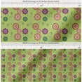 thumbnail image 2 of Soimoi Cotton Cambric Fabric Swirl,Leaves & Floral Artistic Print Sewing Fabric Yard 56 Inch Wide, 2 of 7