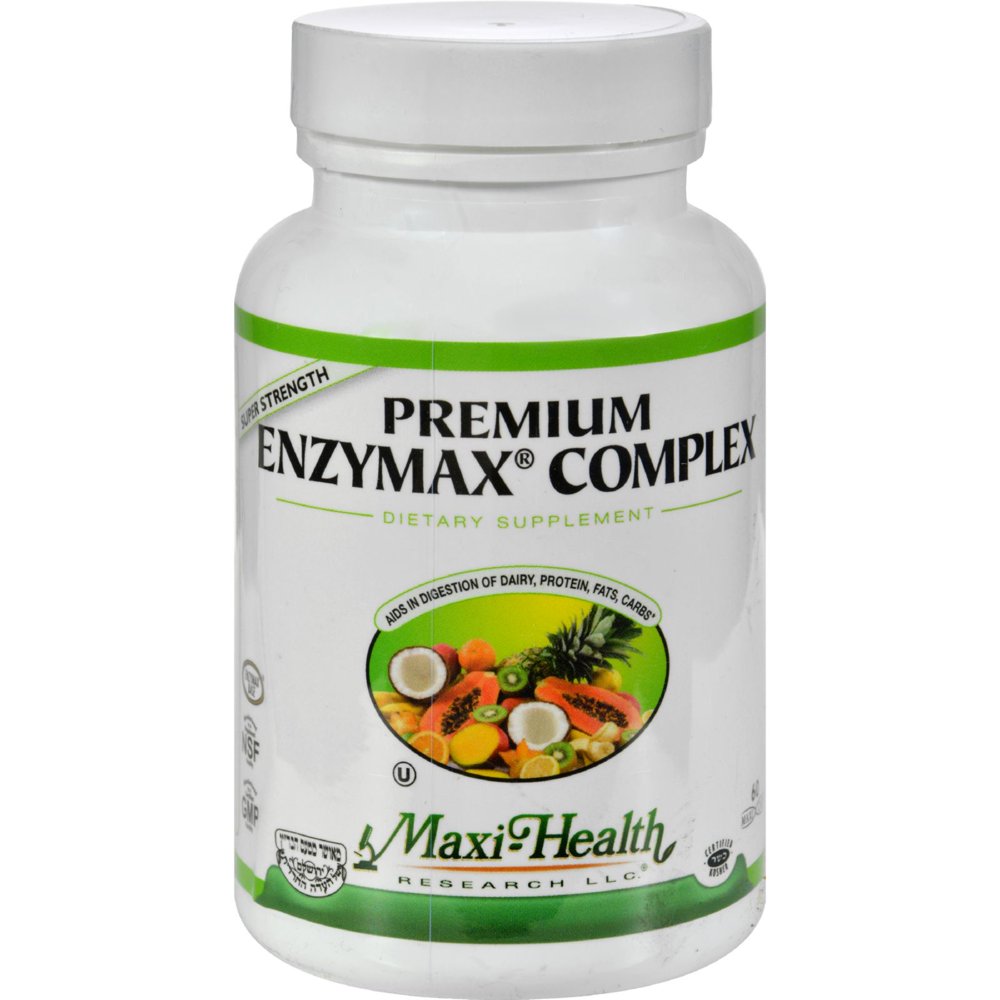 Maxi Health Kosher Vitamins Premium Enzymax Complex 60 Capsules