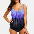 thumbnail image 3 of Women Tankini Swimsuits with Skirt - Two Piece Tummy Control Bathing Suit V-Wired 2025 Swimwear, 3 of 3