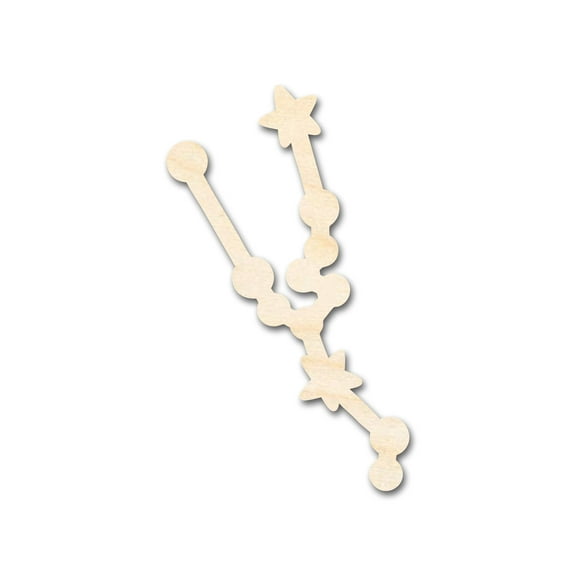 Unfinished Wood Taurus Constellation Shape - Zodiac Craft - up to 46" 4" / 1/4"