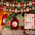 thumbnail image 1 of Ganfancp Christmas Pattern Candy Bag 1-24 Advent Calendar Bundle Bolsa de Regalo de Lino Ofertas Del Día Liquidación 24 Bolsas + 24 Clips + 10 Metros de Cordel + 1 Juego de Etiquetas, 1 of 7