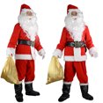 thumbnail image 5 of Disfraz de Papá Noel, disfraz de actuación navideña, cosplay, conjunto de disfraz navideño de terciopelo dorado, 5 of 5