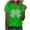 #532 Green, variant on Felirenzacia Women's St. Patrick's Day Heart Shamrock Graphic T-Shirt Casual Crew Neck Short Sleeve Tee Green,L