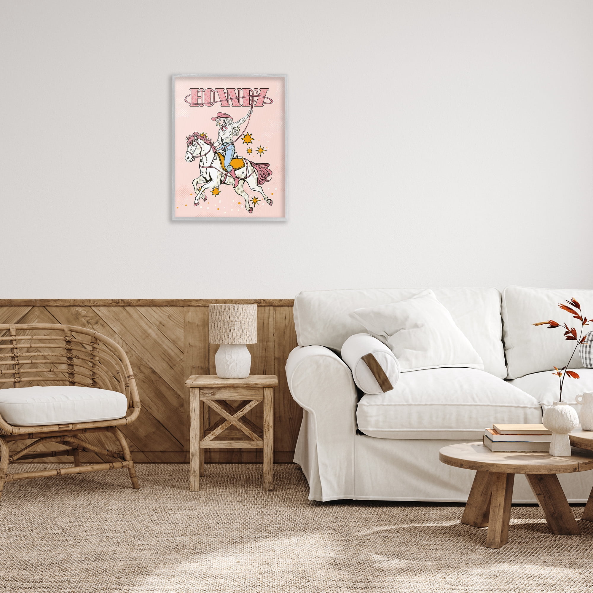 Stupell Industries Vintage Pastel Howdy Animals & Insects Painting Gray Framed Art Print Wall Art, 24 x 30