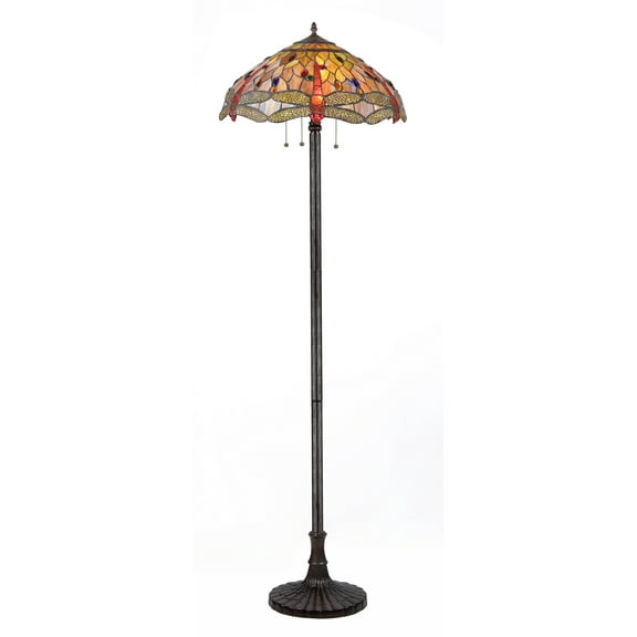 RADIANCE Goods Tiffany-Style 3 Light Dragonfly Floor Lamp 18" Shade