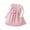 Pink, variant on LYMAYTER Toddler Baby Girls Long Sleeve Dresses with Bow Cute Bow Tie Crushed Flower Dresses for Kids 2-7 Years Old