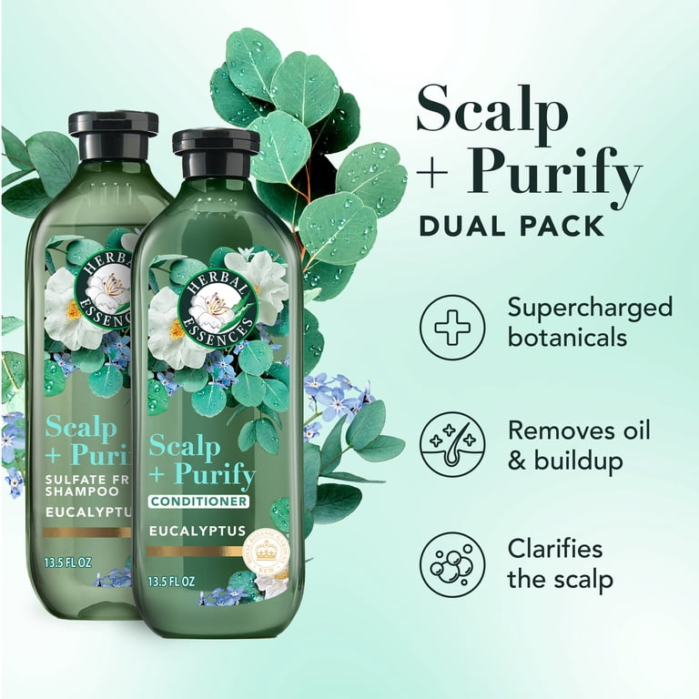 Herbal Essences Scalp + Purify Eucalyptus Shampoo and Conditioner