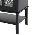 thumbnail image 5 of Resenkos 36" Bathroom Vanity with Ceramic Sink, Solid Wood Legs, Adjustable & Open Shelves, Waterproof Painted Finish, Silver Knobs, - Black, 5 of 20
