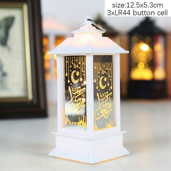 EID Mubarak Decor Lights Moon Castle 3D LED Night Light Gurbang Kareem Table Ornaments Ramadan Decoration for Home Eid Al Adha