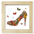 thumbnail image 1 of Mariposa Y zapatos de tacon alto Unbranded Pantalla de escritorio de pared fotograma cuadrado, 1 of 4