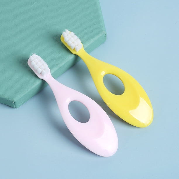 2 cepillos de dientes para niños de 2 a 6 años, cepillos de dientes de cabeza pequeña para niños y niñas con cerdas suaves, filamentos suaves para limpieza bucal, color aleatorio, 10,5*3 cm
