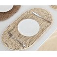 thumbnail image 1 of Queilt Braided Oval Table Runner | Boho Table mats | Artisanally Woven Rustic Table Linen 45x30cm, 1 of 5