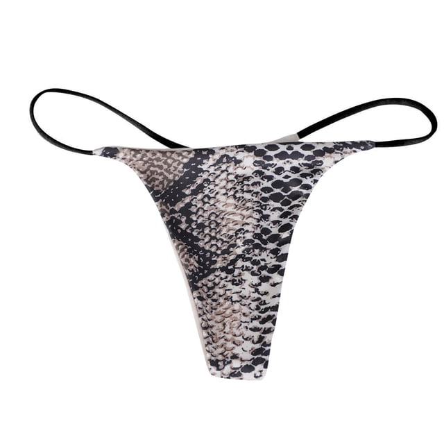 Clearance Sale 2025 Intimates Women's Printed Clearance Underpants Comfort Low-Rise Soft T-Back G-String Panties