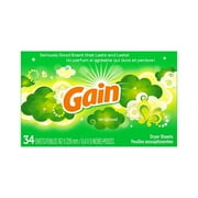 Gain Dryer Sheets with Original Fresh Scent, 34 Count