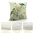 thumbnail image 4 of Nawypu  Throw Pillow Covers, Green Birds Flowers Pattern Printed Country Farmhouse Home Decoration Throw Pillowcases,Cushion Cover for Bed Couch Sofa Office, 4 of 5