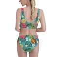 thumbnail image 5 of High Waisted Bikini Sets For Women, Hawaiian Style Pineapple Swimsuits Tummy Control, Two Pieces Bathing Suit, 5 of 8