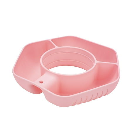 

HomeLife Snack Bowl for 40oz Tumbler Silicone Snack Tray Cup Holder Attachment 3 Compartments Reusable Ring Tray Platter for Picnics Camping Home Car