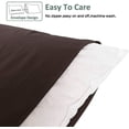thumbnail image 3 of Standard Pillowcases Set of 2, 100% Brushed Microfiber, Soft and Cozy, Wrinkle, Fade, Stain Resistant with Envelope Closure, 20 x 26 Inches, Dark Brown, 3 of 7