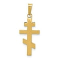 thumbnail image 3 of 14K Yellow Gold Charm Pendant Themed 27 mm 11 Eastern Orthodox Cross, 3 of 3