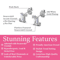 thumbnail image 3 of Cate & Chloe Kimberly 18k White Gold Plated Solitaire Stud Earrings with Swarovski Crystals, 3 of 9