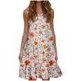 thumbnail image 2 of Ovzne Robes Grande Taille pour Femmes Rondes Robe Mode Vacances Été Couleur Unie Sans Manches Fête Plage Robe Grande Taille Imprimée Liquidation, 2 of 6