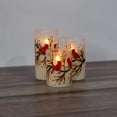 thumbnail image 3 of LumaBase Battery-Operated Glass/Wax Candles- Red Cardinals, 3ct, 3 of 9