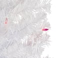 thumbnail image 3 of Northlight Pre-Lit Slim Woodbury White Pine Artificial Christmas Tree - 4' - Pink Lights, 3 of 7