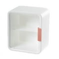 thumbnail image 1 of Caja de almacenamiento para casa de muñecas, vitrina, 2 capas, puerta transparente, color blanco, 1 of 6