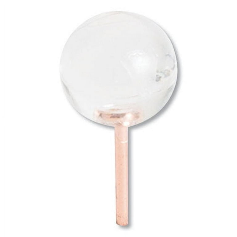 Fashion Sphere Push Pins, Plastic, Clear/Rose Gold, 0.44 Fashion Sphere Push Pins, Plastic, Clear/Rose Gold, 0.44