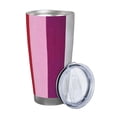 thumbnail image 2 of 20oz Car Cup Three-Piece Set Of Single Silver Edge No Smell Easy To Carry Heat Preservation For Daily Car Sports Travel Purplish Red Stripe_82927_4, 2 of 8