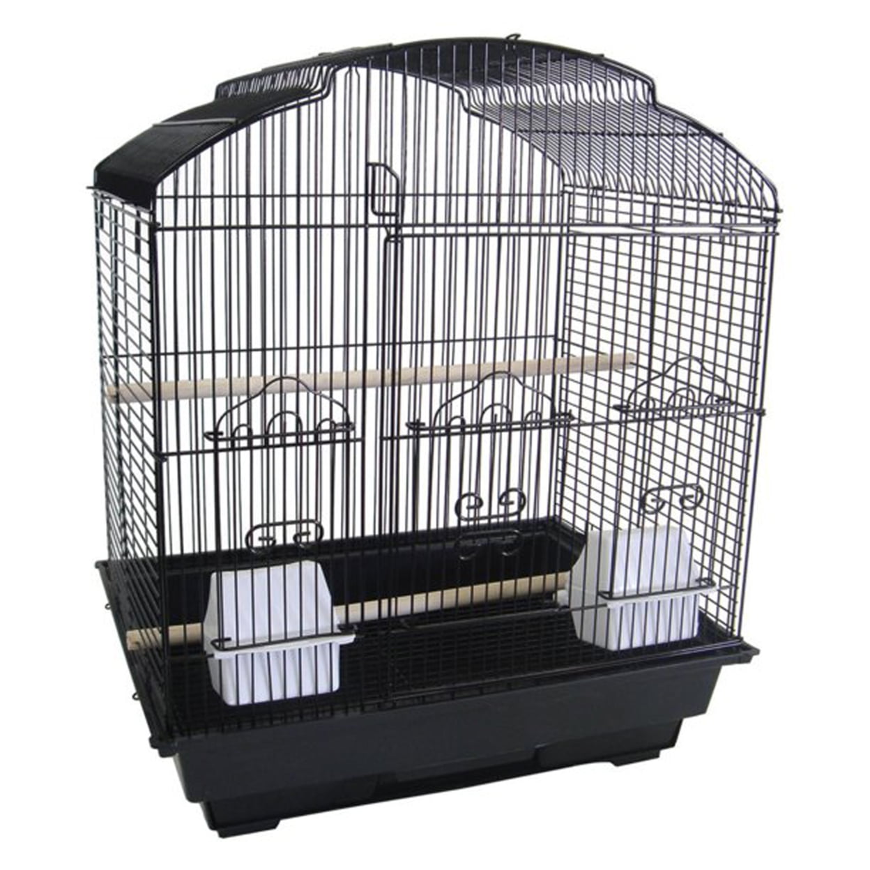 Ymlgroup 5804 3 by 8" Bar Spacing ShellTop Small Bird Cage - 18"x14" in Black