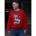 thumbnail image 2 of Born To Chill - Surfing Polar-Bear ICEE Graphic Men's Sweatshirt, 2 of 4