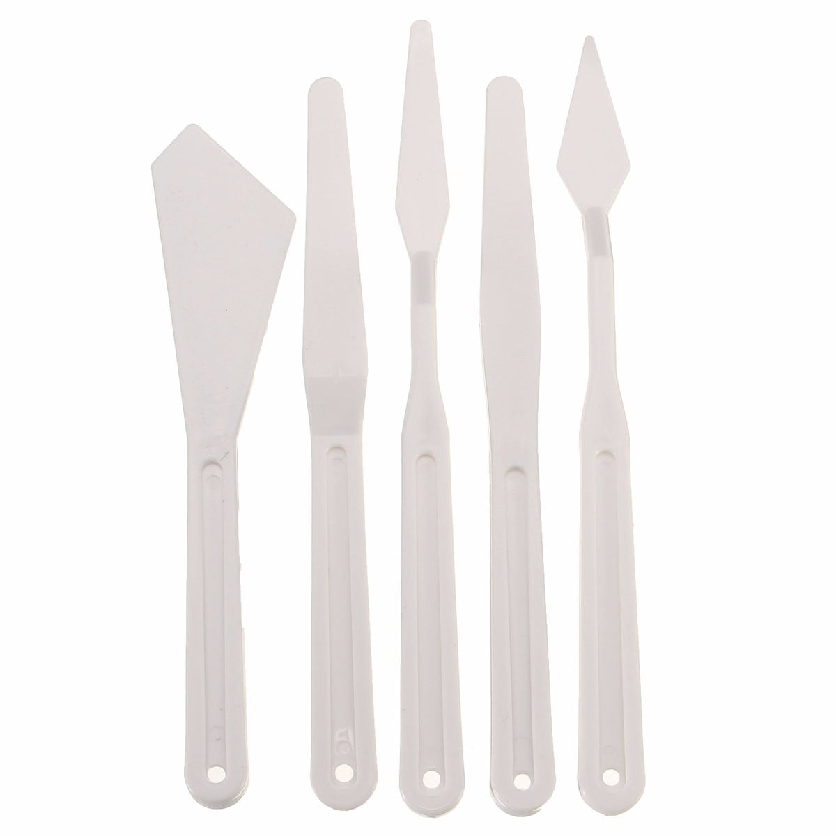 5ps Plastic Mixing Tools Artist Oil Painting Pallet Palette Knives Spatula Paint