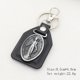 thumbnail image 4 of Llavero rectangular de 5 uds, grabado personalizado incluido, llavero colgante de coche con combinación de PU de metal Retro, 4 of 5