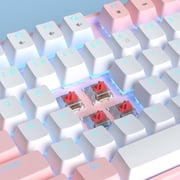 MageGee 75% Mechanical Gaming Keyboard, Blue Switch, LED Blue Backlit, 87 Keys Compact TKL Wired Keyboards