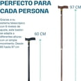 thumbnail image 2 of Bastón Ortopédico con Mango Alemán Ergonómico | Altura Ajustable de 60 a 97 cm | Aluminio Resistente y Base Antiderrapante para Mayor Seguridad (NEGRO), 2 of 8