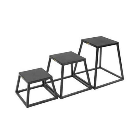 Xtreme Monkey XM-2077 12 x 18 x 24 in. Plyometric Box Set - Black