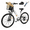 26"White-Basket, variant on OwnGold 14IN Folding Electric Bike,Electric Bicycles for Adults Teens with Basket,500W Peak Motor Up to 20 mph Range 30 Miles,36V 12Ah Removable Battery,Commuter/Shopping Mini Ebike,UL 2849