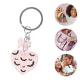 thumbnail image 3 of Unique Bargains 1 Pc Fashion Bat Heart Bow Handbag Charm Bag Accessories Pink, 3 of 5